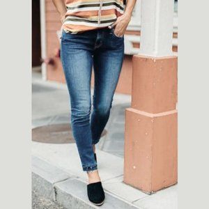 Flying Monkey Platinum* Blue 27/4* Raw Hem Ankle length* Skinny Stretch …